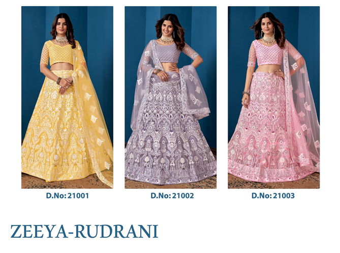 Zeeya Rudrani By Varni Heavy Net Designer Lehenga Choli Catalog